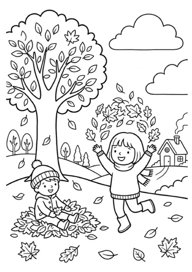 Desenhos Outono para imprimir e colorir - imagem 2